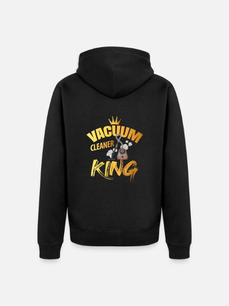 Vacuum cleaner king - Unisex Premium Organic Zip Hoodie - black