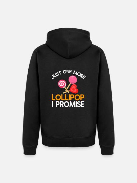 Lollipop Candy Sweet Gift - Unisex Premium Organic Zip Hoodie - black