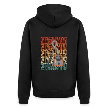 Vacuum Cleaner Cleaning Person Gift - Unisex Premium Organic Zip Hoodie - black - Back - Nico (187cm)