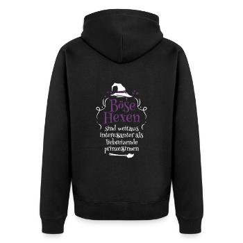 Evil witches Women Black humor - Unisex Premium Organic Zip Hoodie - black - Back - Nico (187cm)