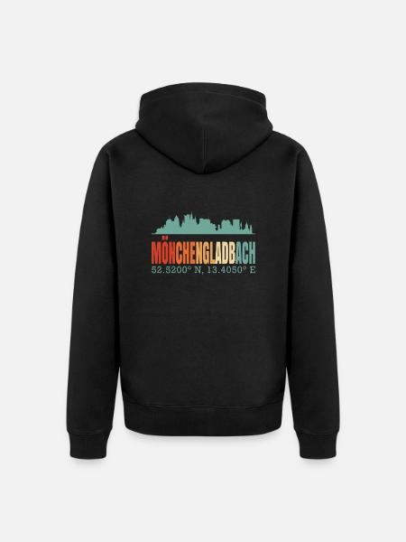 Mönchengladbach Skyline - Unisex Premium Organic Zip Hoodie - black