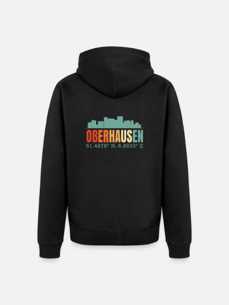 Oberhausen Skyline - Unisex Premium Organic Zip Hoodie - black