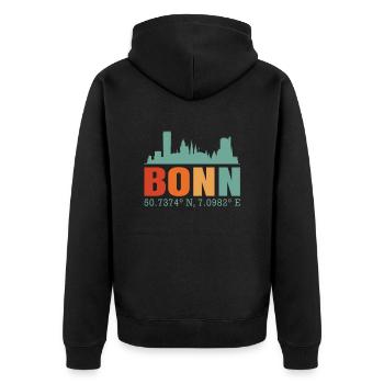 Bonn - Veste à capuche bio Premium Unisexe - noir - Dos - Nico (187cm)