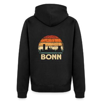 Bonn - Veste à capuche bio Premium Unisexe - noir - Dos - Nico (187cm)