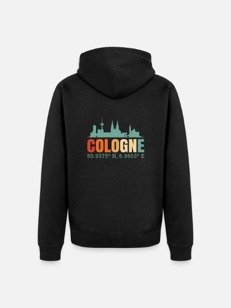 Cologne - Veste à capuche bio Premium Unisexe - noir
