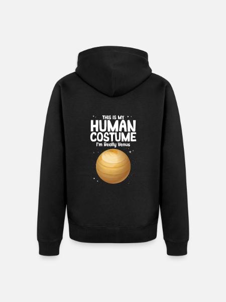 Venus - Unisex Premium Organic Zip Hoodie - black