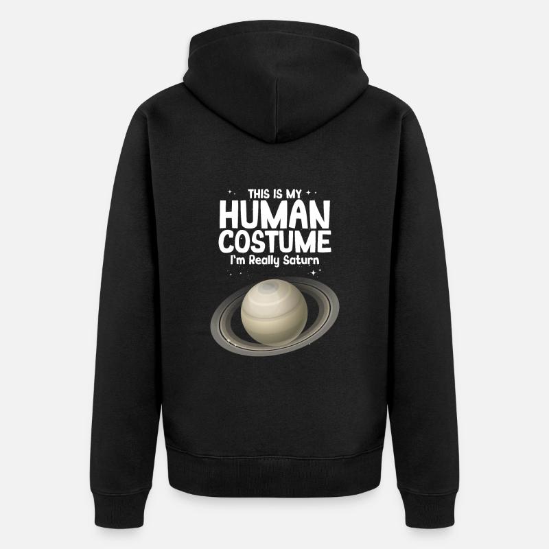 Saturne - Veste à capuche bio Premium Unisexe - noir