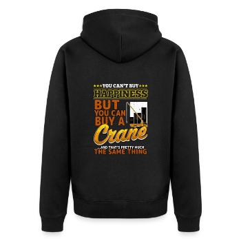 Crane operator crane gift - Unisex Premium Organic Zip Hoodie - black - Back - Nico (187cm)