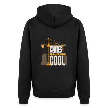 Crane operator crane gift - Unisex Premium Organic Zip Hoodie - black - Back - Nico (187cm)