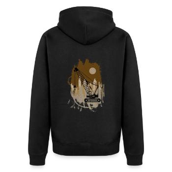 Crane operator crane gift - Unisex Premium Organic Zip Hoodie - black - Back - Nico (187cm)
