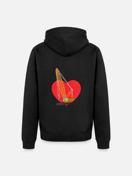 Crane operator crane gift - Unisex Premium Organic Zip Hoodie - black
