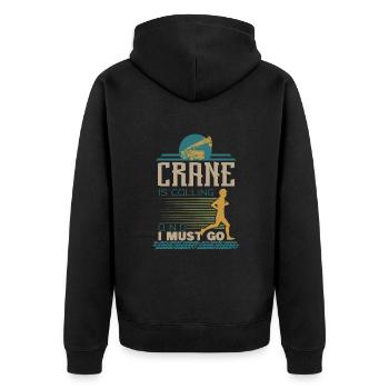 Cadeau de grutier - Veste à capuche bio Premium Unisexe - noir - Dos - Nico (187cm)