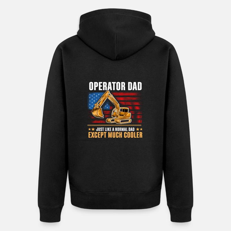 Kranführer Kran Geschenk - Unisex Premium Bio Zip Hoodie - Schwarz