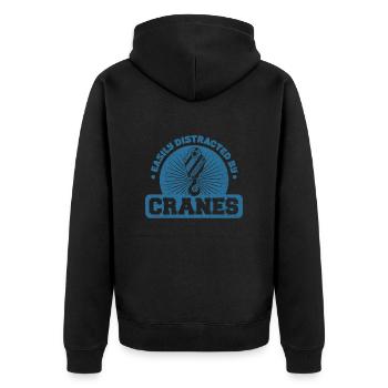 Crane operator crane gift - Unisex Premium Organic Zip Hoodie - black - Back - Nico (187cm)