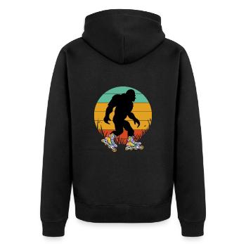 Inline Skating Inline Skating Gift - Unisex Premium Organic Zip Hoodie - black - Back - Nico (187cm)