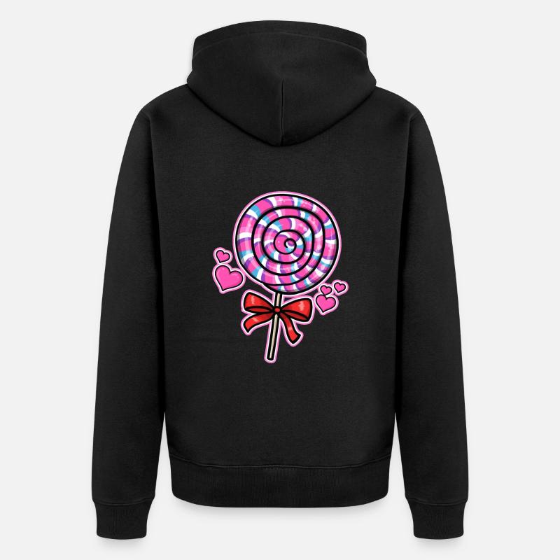Lolly Candy Cadeau - Veste à capuche bio Premium Unisexe - noir