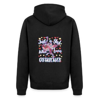 Cadeau Bouquet Emu - Veste à capuche bio Premium Unisexe - noir - Dos - Nico (187cm)