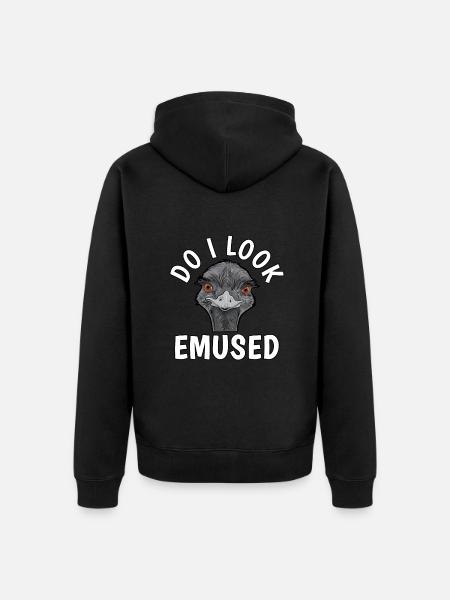 Bouquet Emu Gift - Unisex Premium Organic Zip Hoodie - black