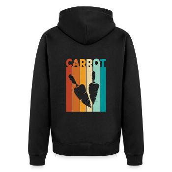 Carotte - Veste à capuche bio Premium Unisexe - noir - Dos - Nico (187cm)