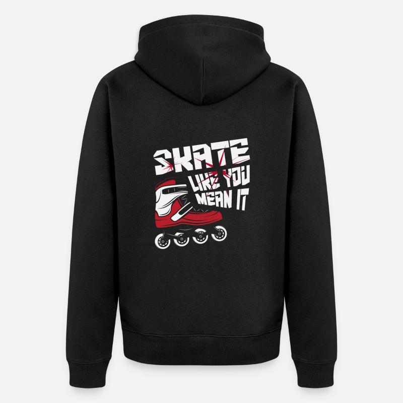 Inline Skating Inline Skating Gift - Unisex Premium Organic Zip Hoodie - black