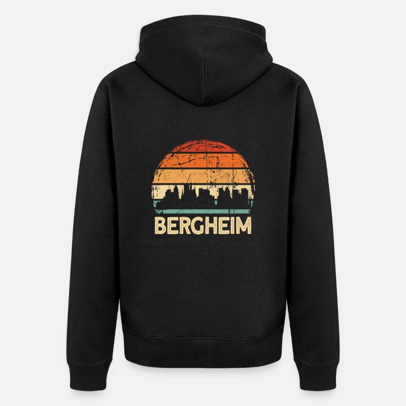 Bergheim - Veste à capuche bio Premium Unisexe - noir