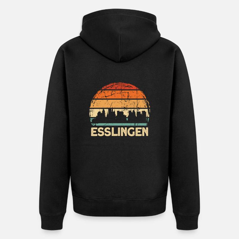 Esslingen - Veste à capuche bio Premium Unisexe - noir