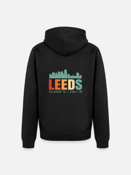 Leeds - Veste à capuche bio Premium Unisexe - noir