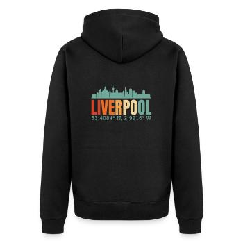 Liverpool - Veste à capuche bio Premium Unisexe - noir - Dos - Nico (187cm)