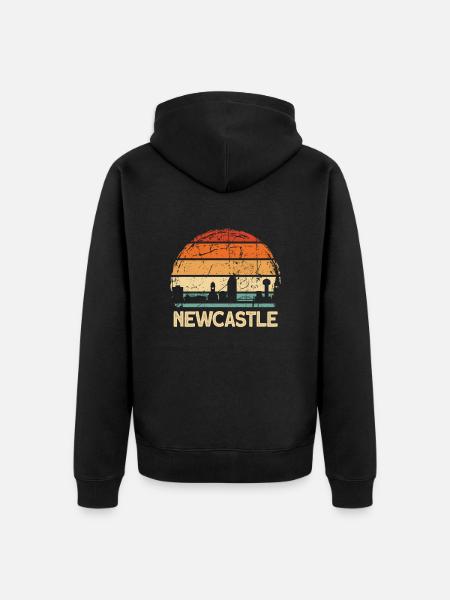 Newcastle - Unisex Premium Organic Zip Hoodie - black