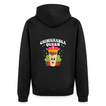 Chimichangas Chimichanga Burrito Mexikanisches Ess - Unisex Premium Bio Zip Hoodie - Schwarz - Hinten - Nico (187cm)