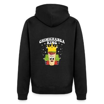 Chimichangas Chimichanga Burrito Mexikanisches Ess - Unisex Premium Bio Zip Hoodie - Schwarz - Hinten - Nico (187cm)
