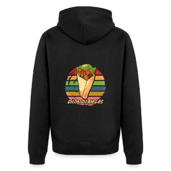 Chimichangas Chimichanga Burrito Mexikanisches Ess - Unisex Premium Bio Zip Hoodie - Schwarz - Hinten - Nico (187cm)