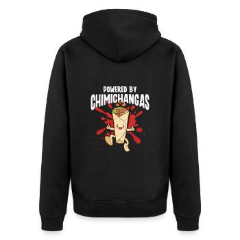 Chimichangas Chimichanga Burrito Mexikanisches Ess - Unisex Premium Bio Zip Hoodie - Schwarz - Hinten - Nico (187cm)