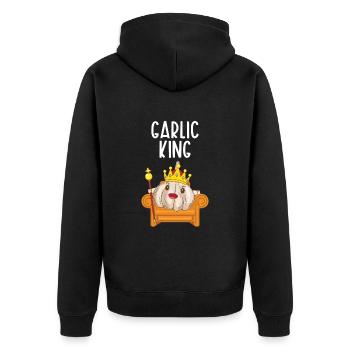 Ail Ail Pain Pain Cadeau alimentaire - Veste à capuche bio Premium Unisexe - noir - Dos - Nico (187cm)