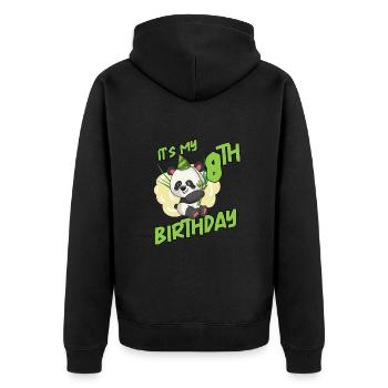 C’est mon panda de 8 ans - Veste à capuche bio Premium Unisexe - noir - Dos - Nico (187cm)
