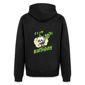 C’est mon Panda de 10 ans - Veste à capuche bio Premium Unisexe - noir - Dos - Nico (187cm)
