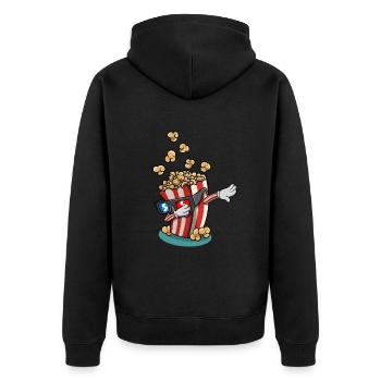 Maïs soufflé Dab - Veste à capuche bio Premium Unisexe - noir - Dos - Nico (187cm)