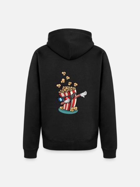 Dab popcorn - Unisex Premium Organic Zip Hoodie - black