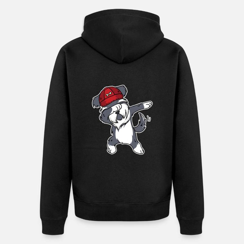 Miniature Schnauzer - Veste à capuche bio Premium Unisexe - noir
