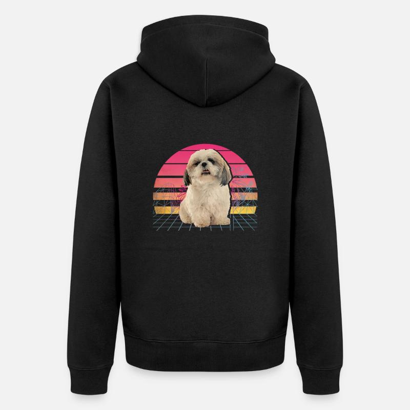 Shih Tzu - Veste à capuche bio Premium Unisexe - noir
