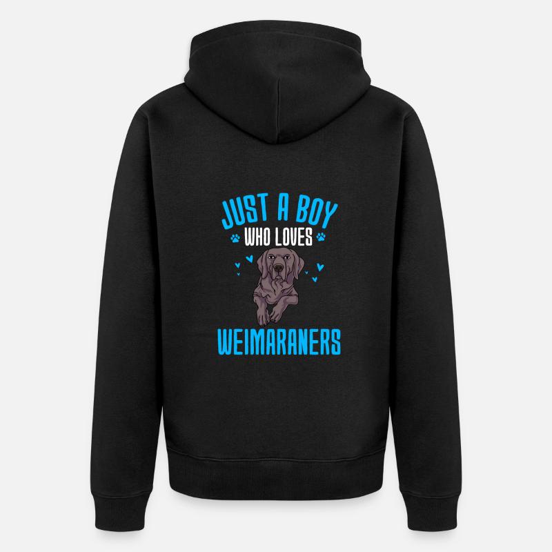 Weimaraner - Veste à capuche bio Premium Unisexe - noir