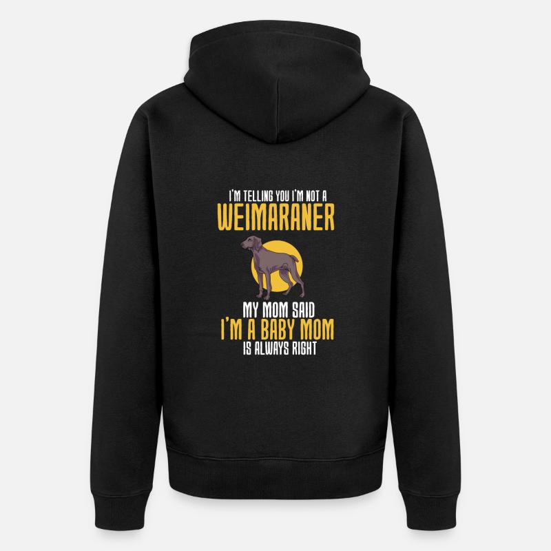 Weimaraner - Unisex Premium Bio Zip Hoodie - Schwarz
