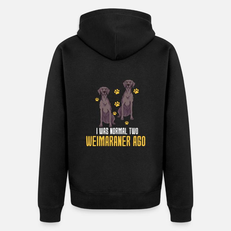 Weimaraner - Unisex Premium Bio Zip Hoodie - Schwarz