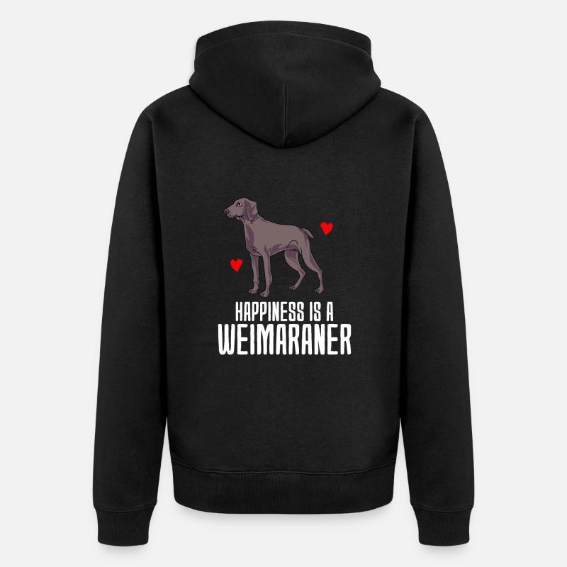 Weimaraner - Unisex Premium Bio Zip Hoodie - Schwarz