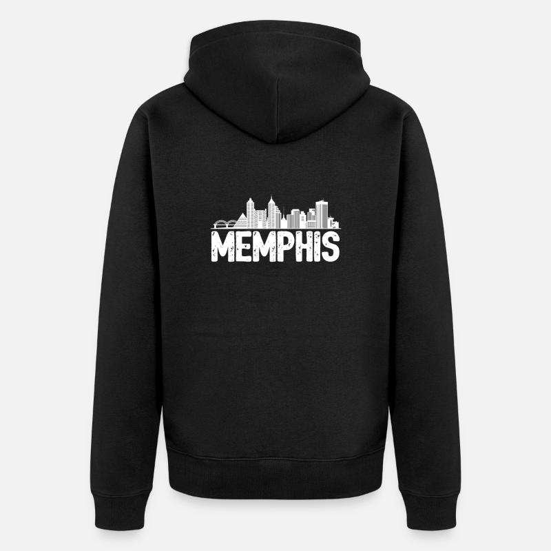Horizon de Memphis - Veste à capuche bio Premium Unisexe - noir