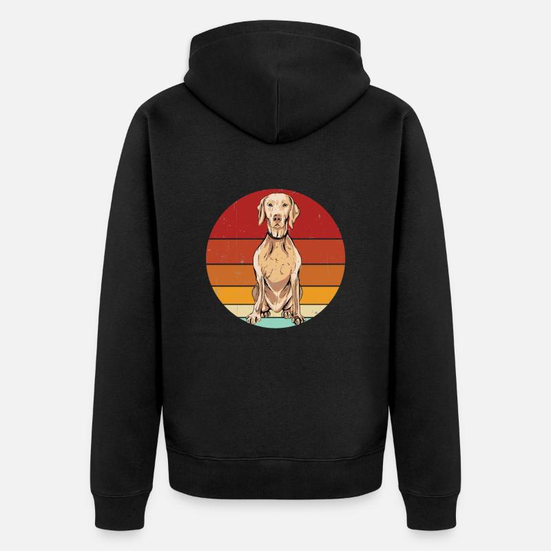 Weimaraner - Veste à capuche bio Premium Unisexe - noir
