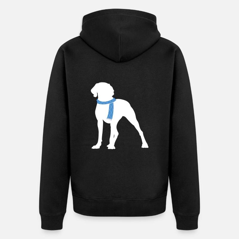 Weimaraner - Unisex Premium Bio Zip Hoodie - Schwarz