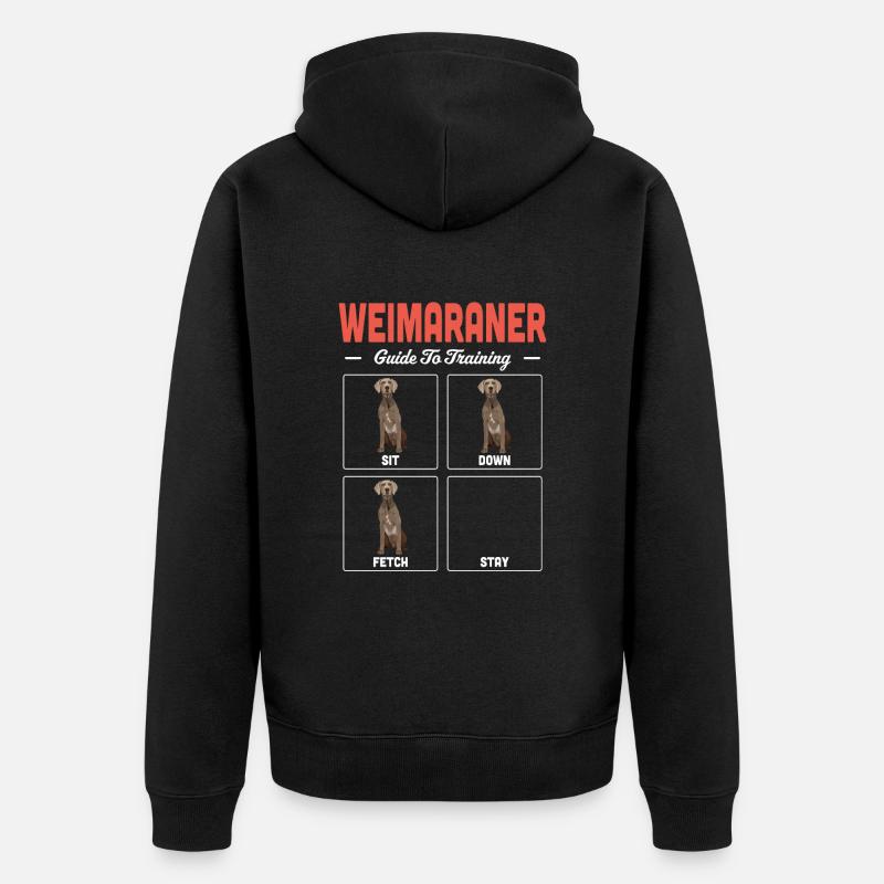 Weimaraner - Veste à capuche bio Premium Unisexe - noir