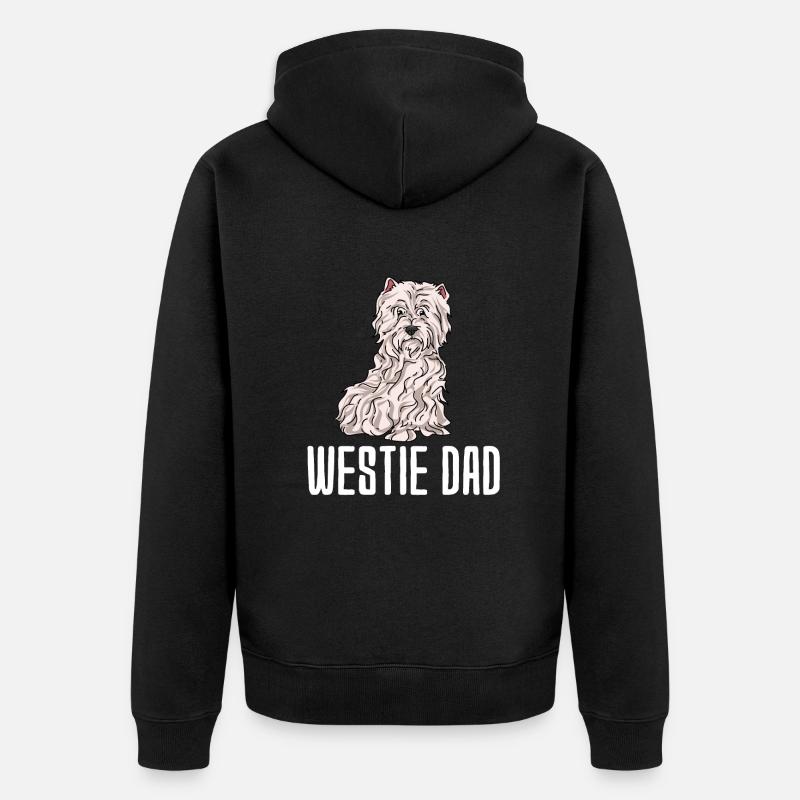 West Highland Terrier - Veste à capuche bio Premium Unisexe - noir