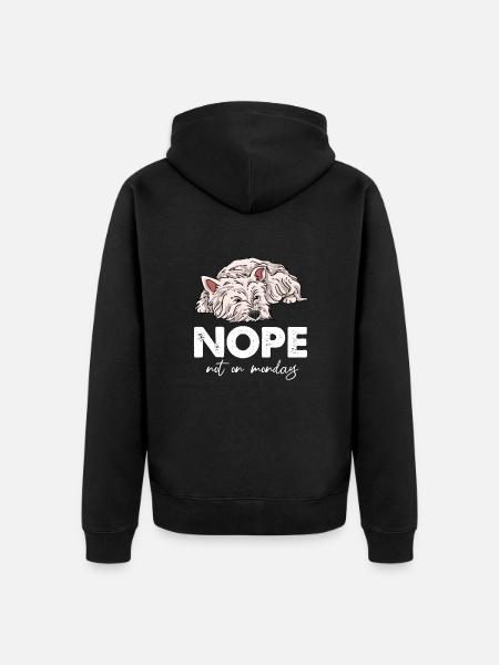 West Highland Terrier - Unisex Premium Organic Zip Hoodie - black